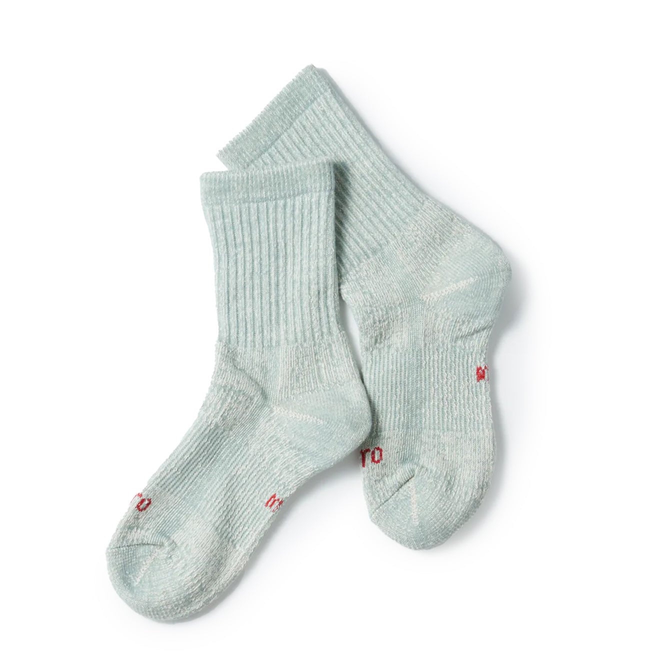 Rototo Double Face Mini Crew Socks Organic Cotton Light Blue - pam pam