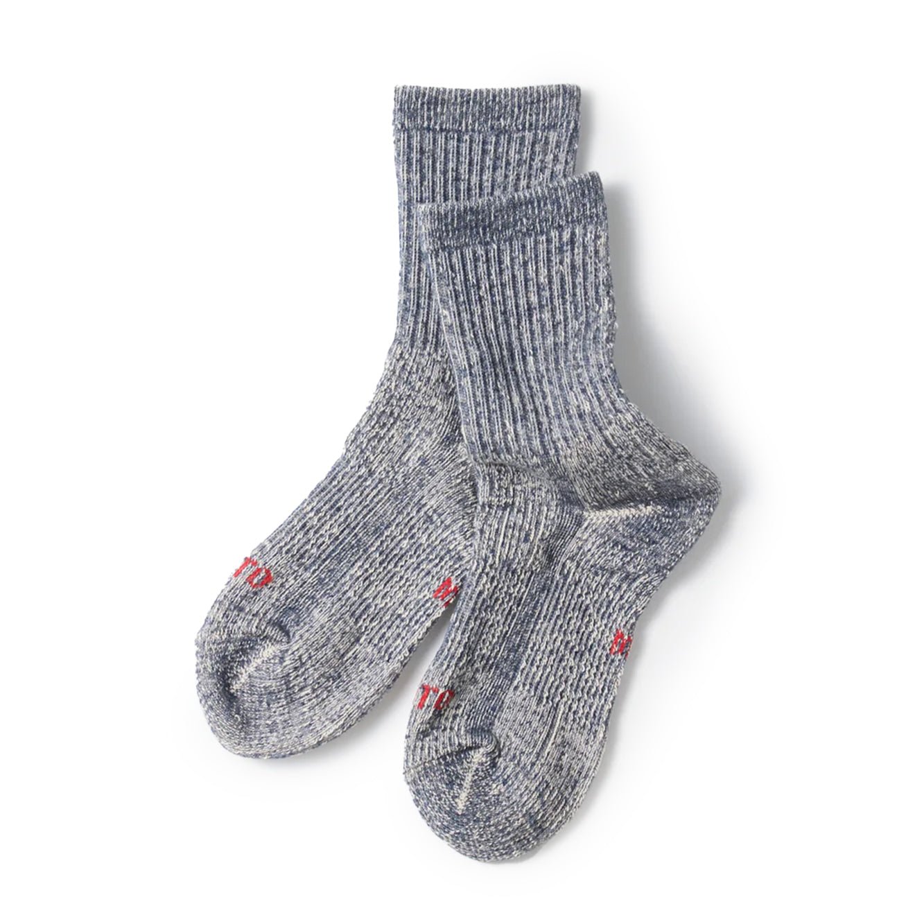 Rototo Double Face Mini Crew Socks Organic Cotton Navy - pam pam
