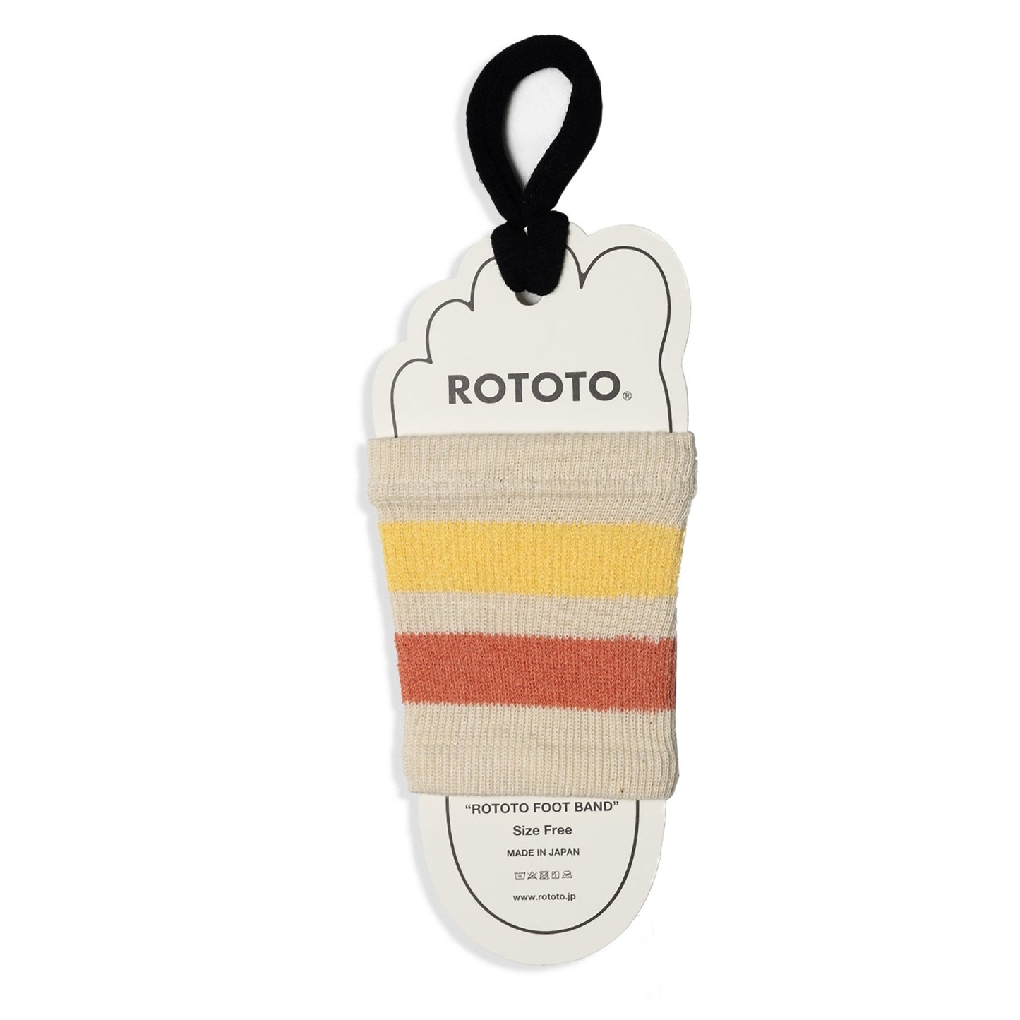 Rototo Sandal Sock Foot Band Coral / Light Yellow - pam pam
