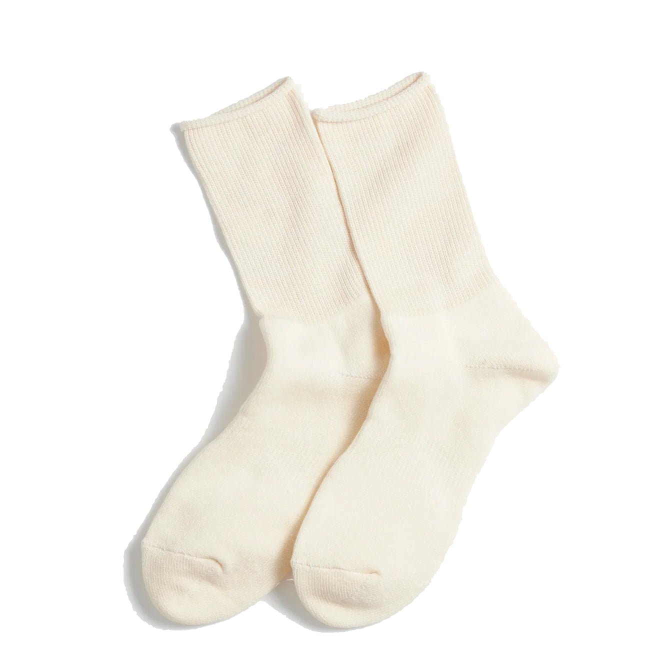 RoToTo Washi Pile Crew Sock Ivory - pam pam