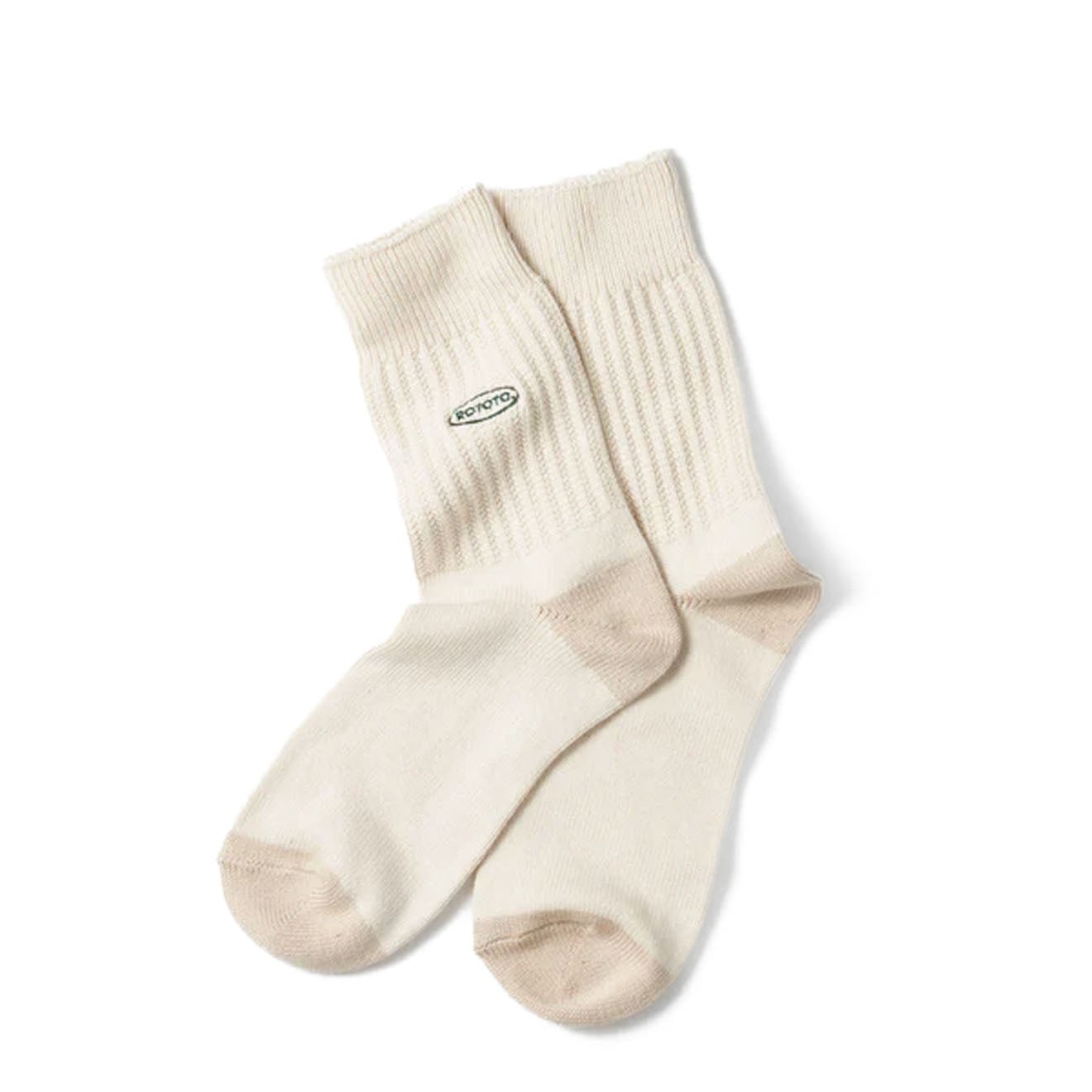 Rototo Womens Multi Stripe Sock Ivory - pam pam