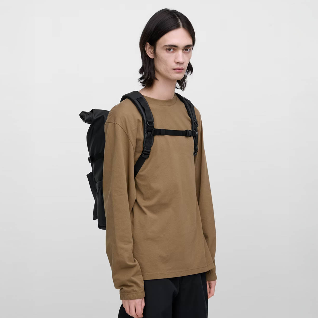 Sandqvist Stream Rolltop Backpack Large Black - pam pam