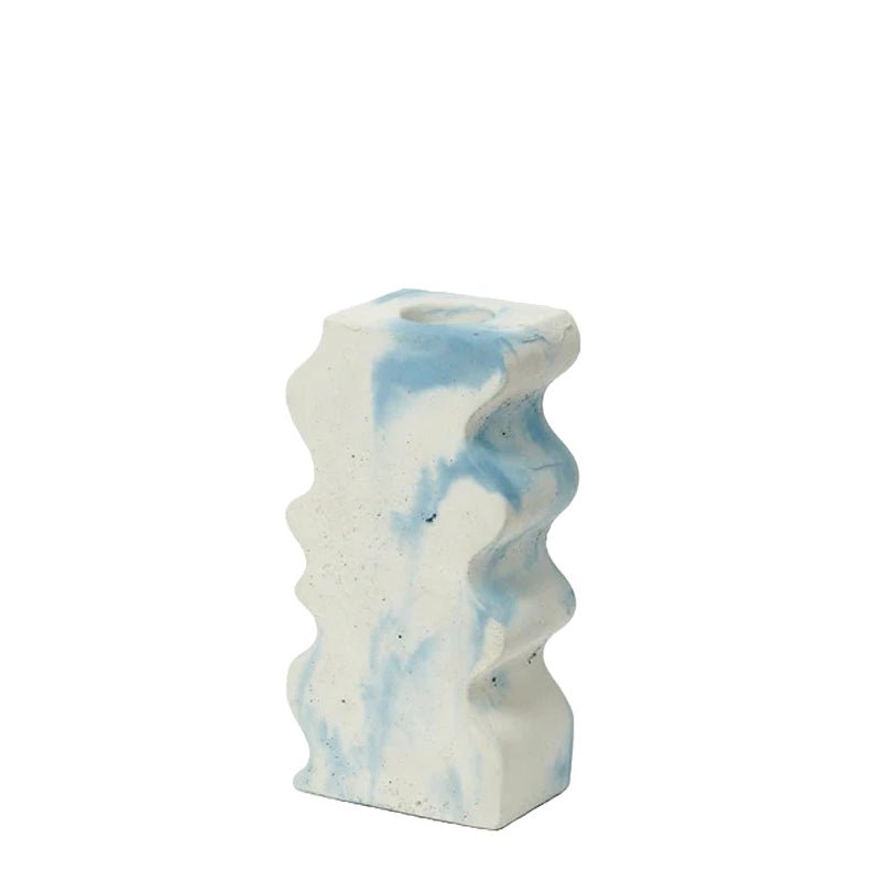 Smith & Goat Wiggle Vase Blue / White - pam pam