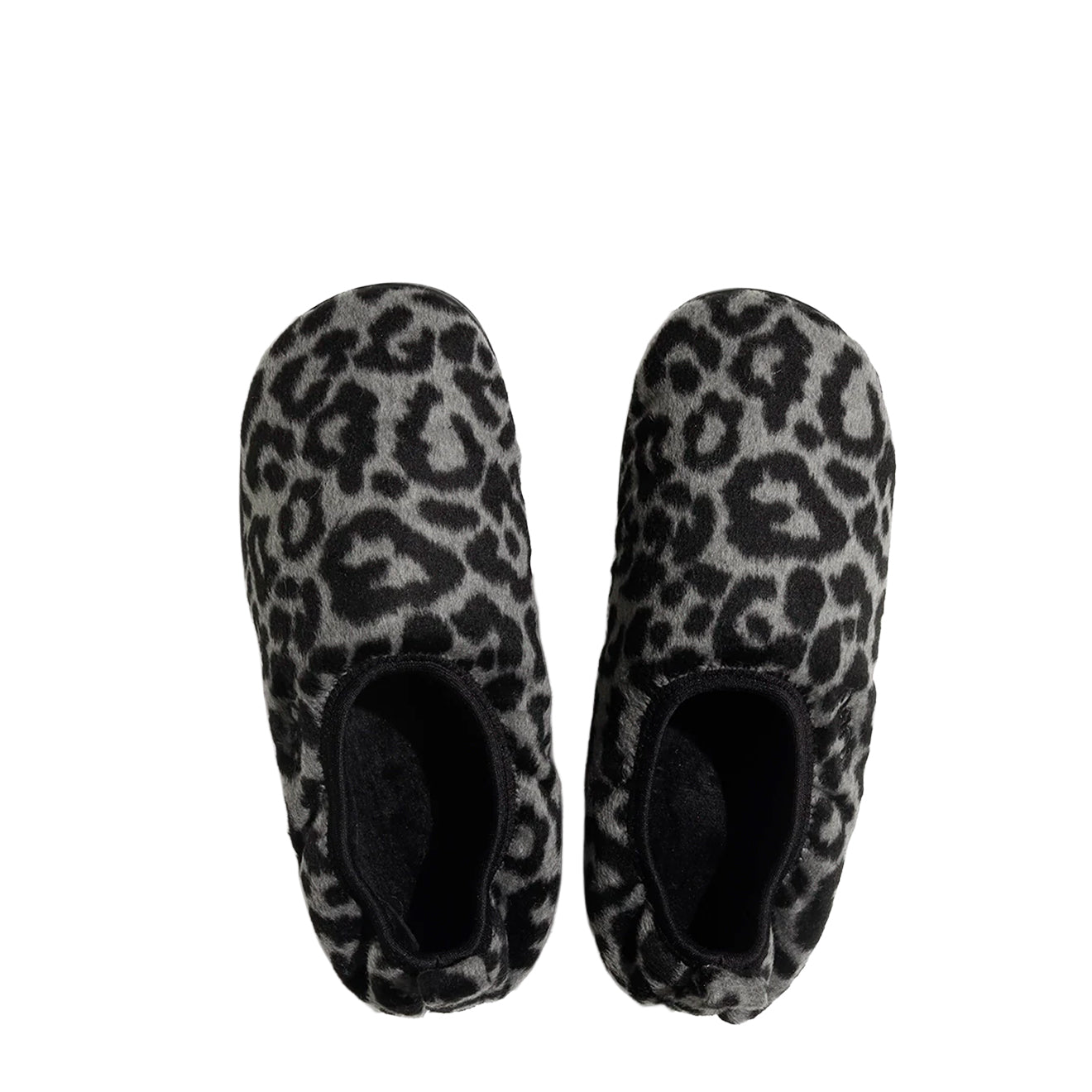 Subu Womens Dots Vamp Slipper Leopard Black - pam pam