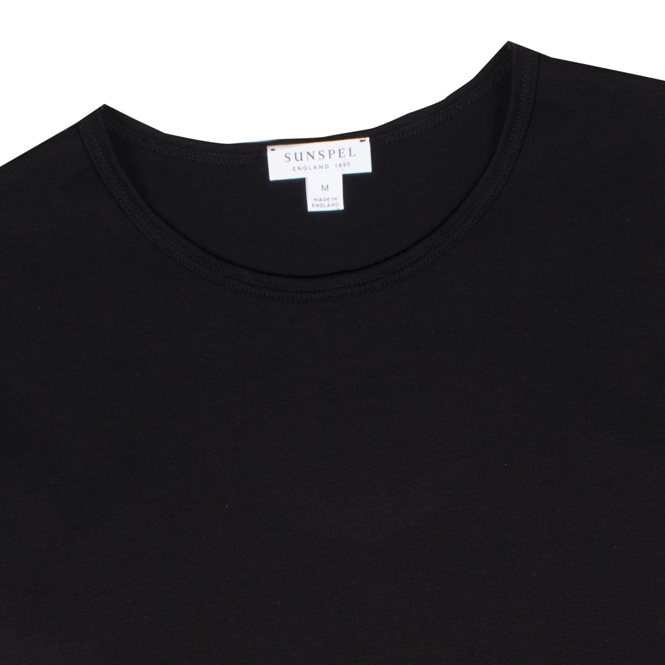 Sunspel Womens Classic T-Shirt Black - pam pam
