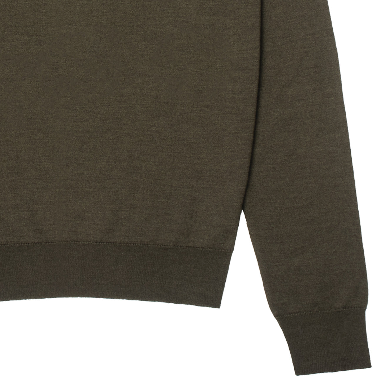 Sunspel Womens Merino Silk Roll Neck Sweater Dark Moss - pam pam