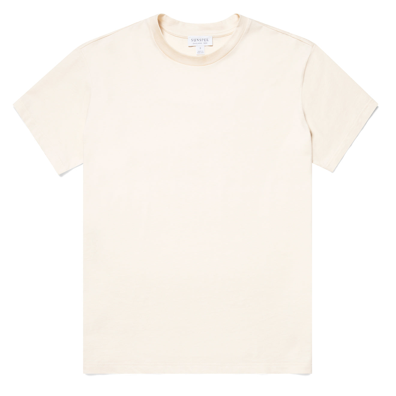 Sunspel Womens Boy-Fit Crew Neck T-Shirt Undyed - pam pam
