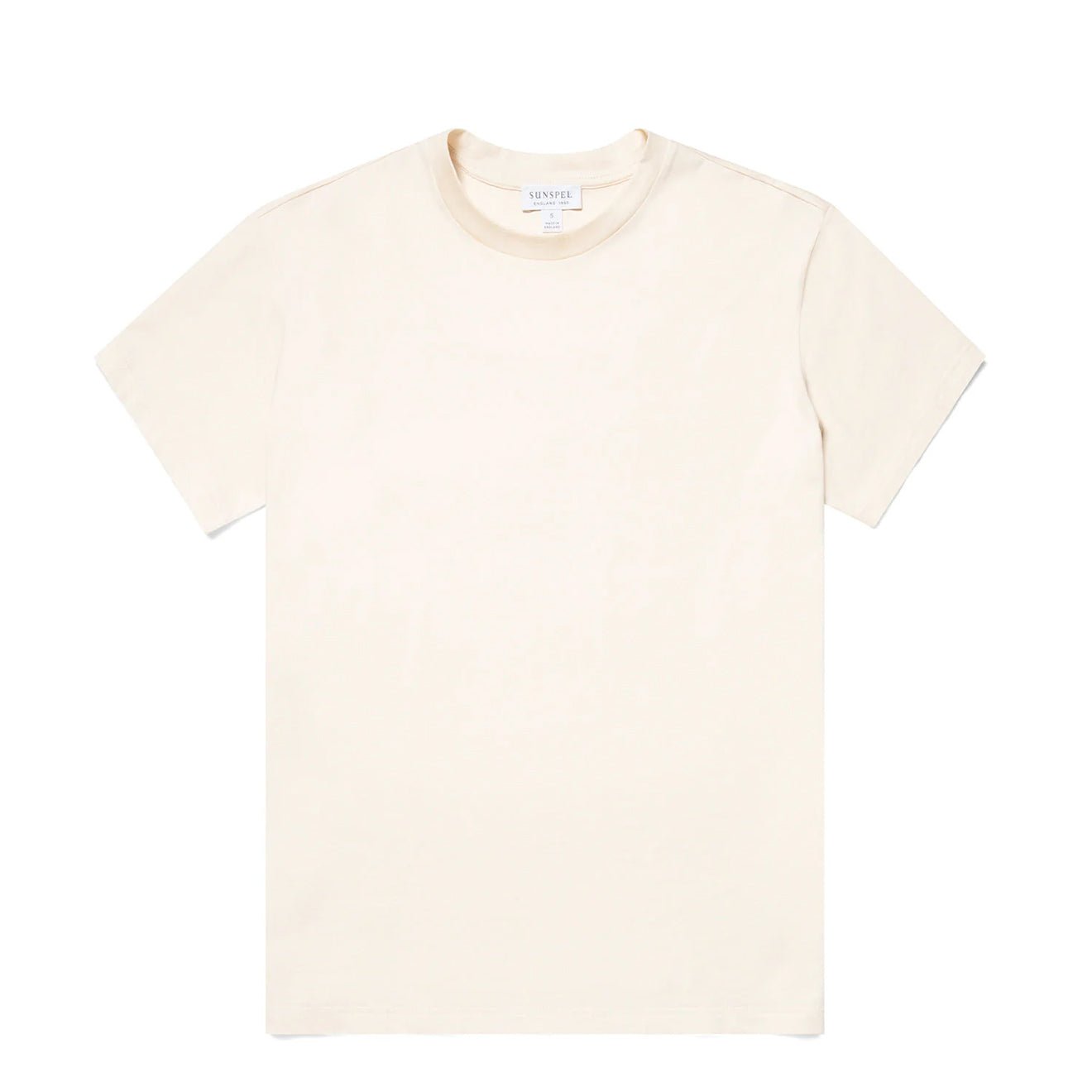 Sunspel Womens Boy-Fit Crew Neck T-Shirt Undyed - pam pam