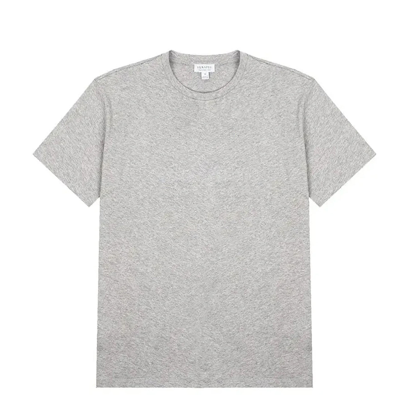 Sunspel Womens Boy Fit Crew Neck T Shirt Grey Melange