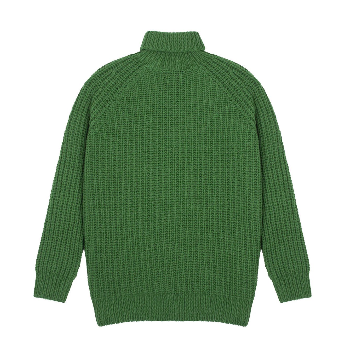 Sunspel Womens Chunky Roll Neck Jumper Bright Green - pam pam