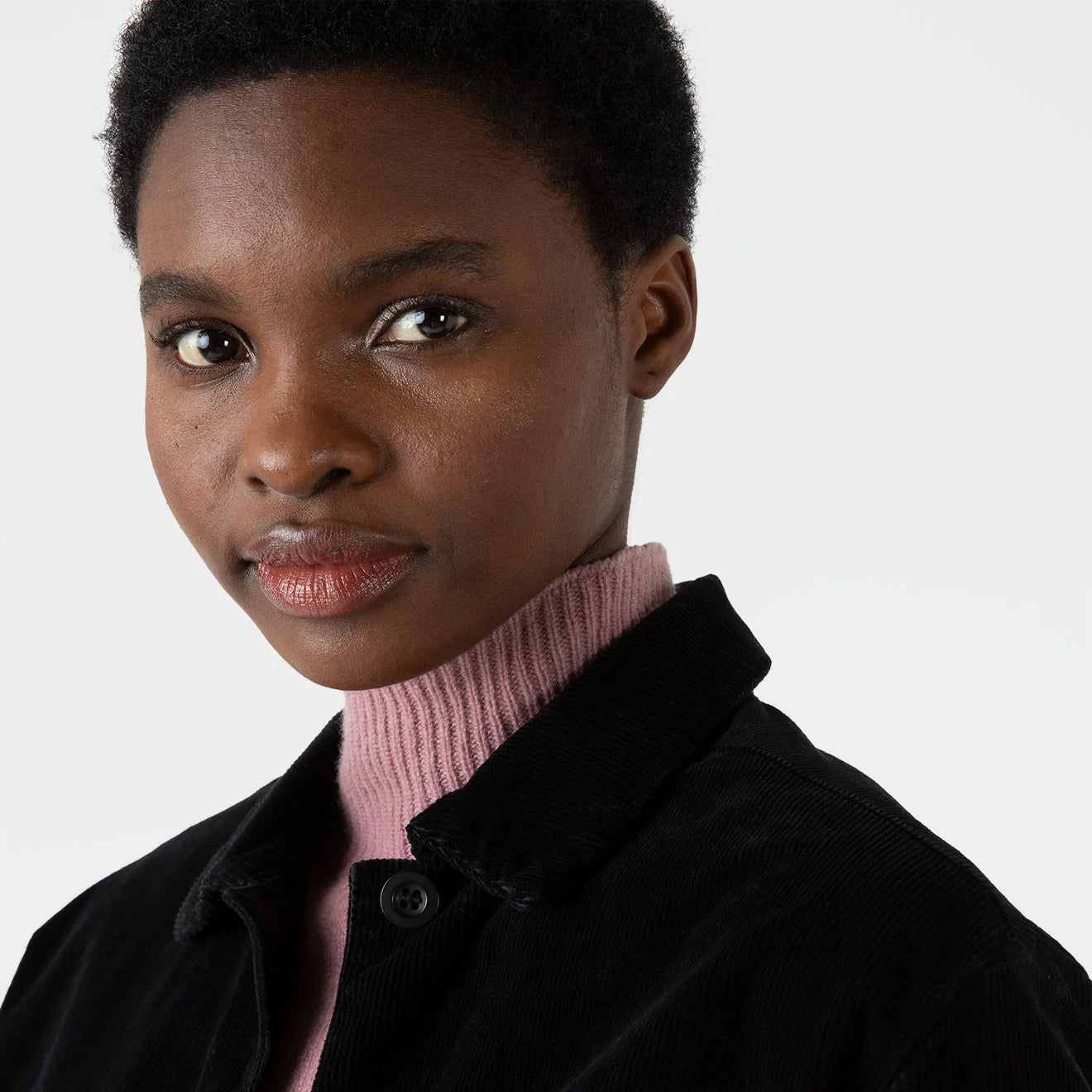 Sunspel Womens Corduroy Boxy Jacket Black