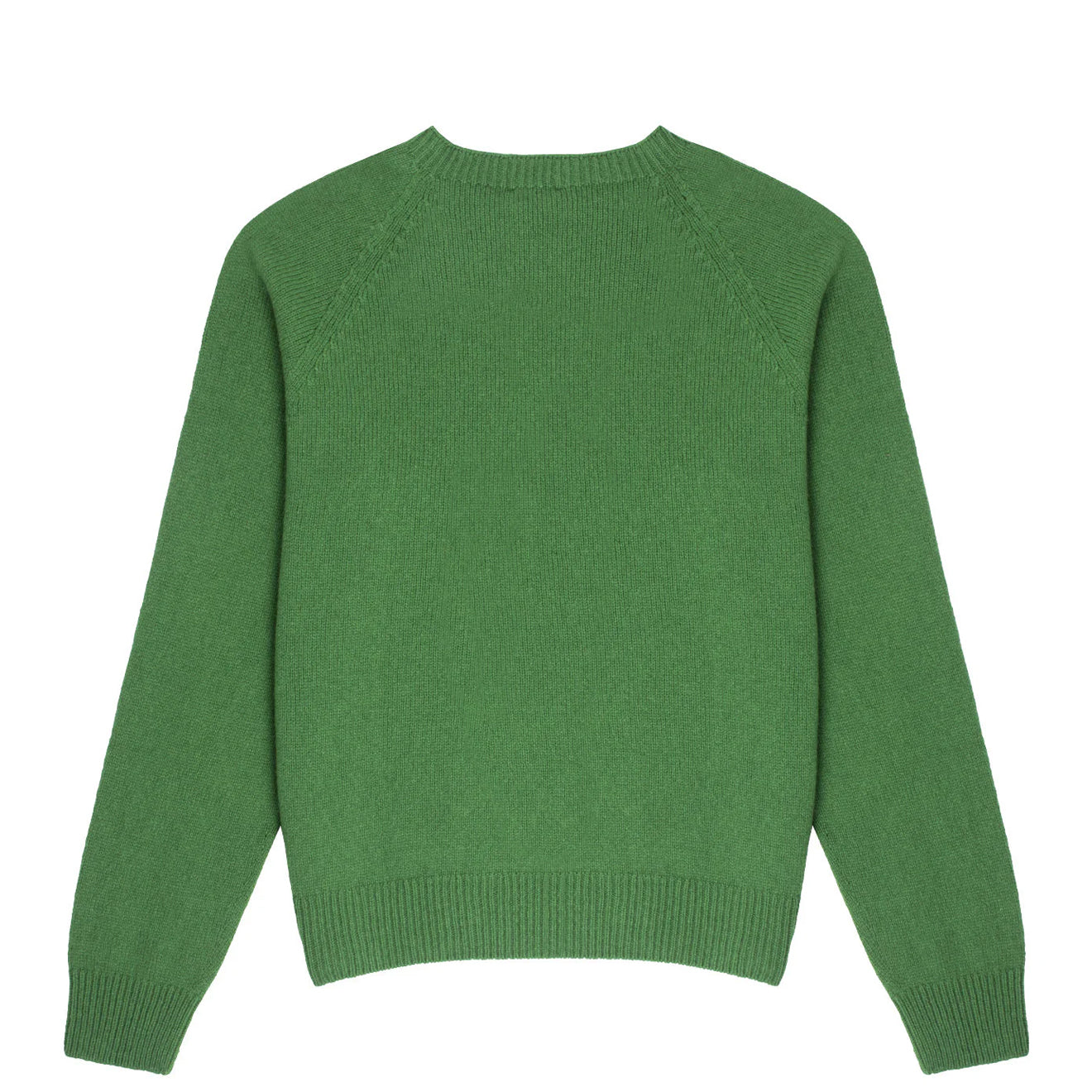 Sunspel Womens Lambswool Crew Neck Jumper Bright Green