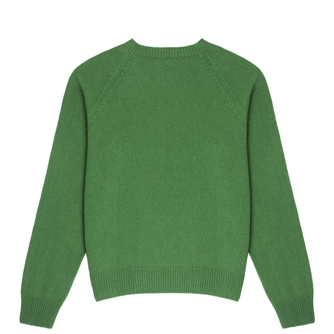 Sunspel Womens Lambswool Crew Neck Jumper Bright Green - pam pam
