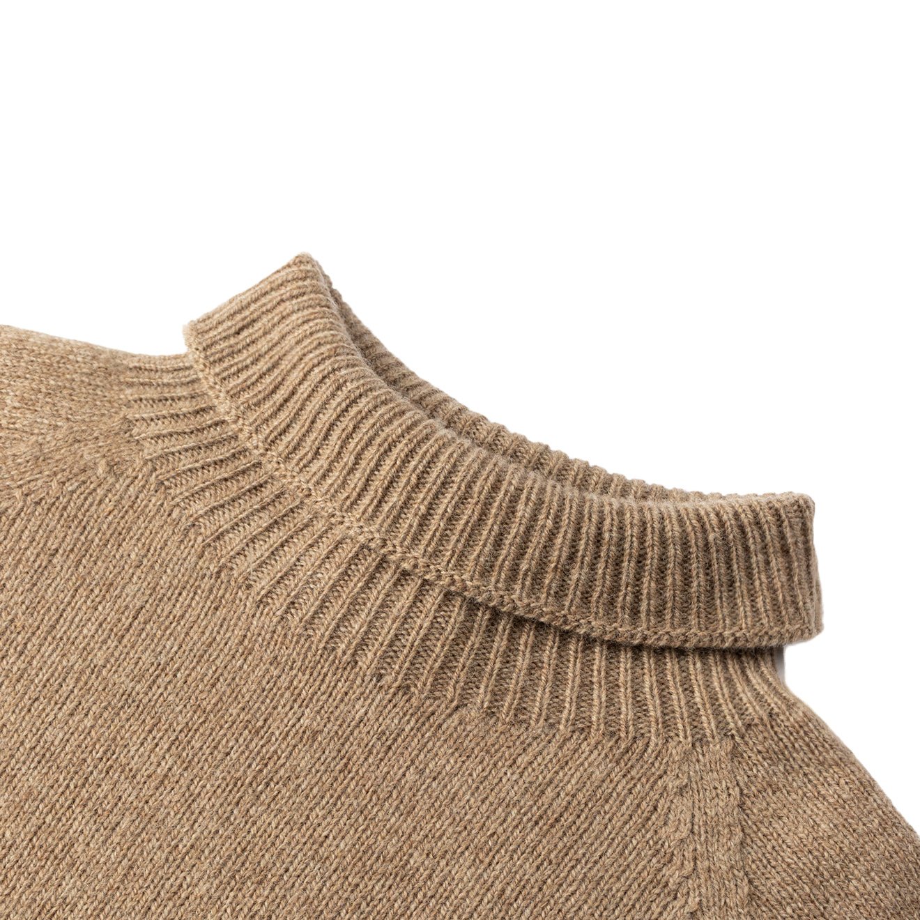 Sunspel Womens Lambswool Funnel Mink - pam pam