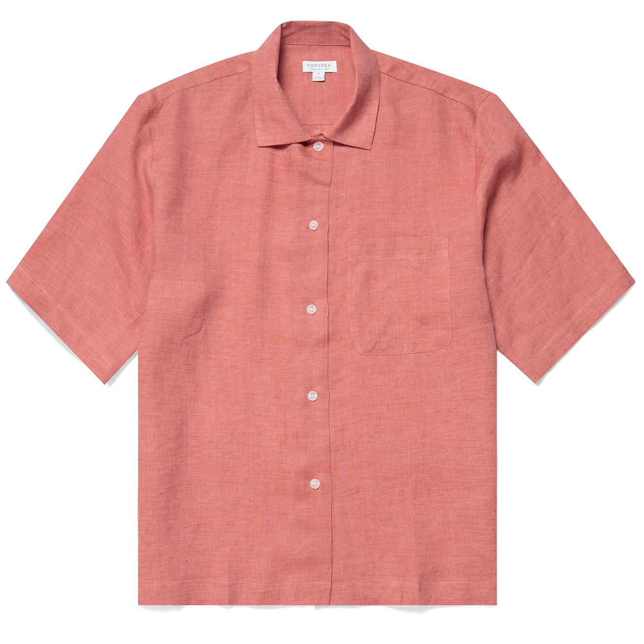Sunspel Womens S/S Shirt Burnt Sienna - pam pam