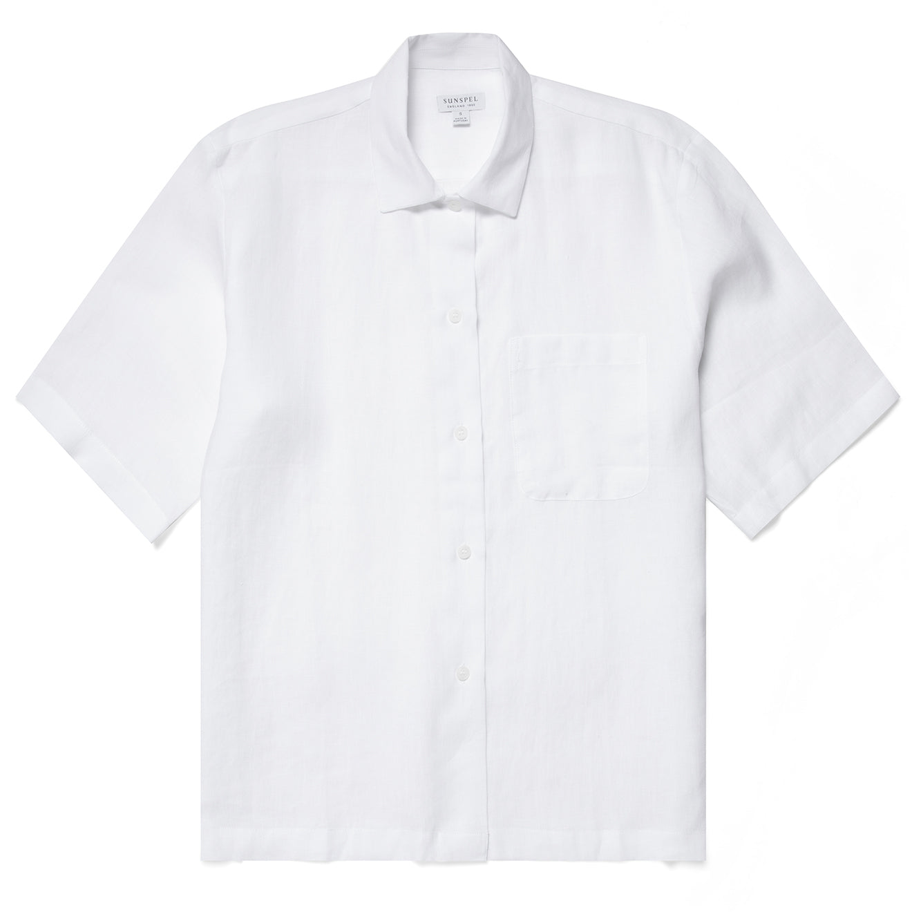 Sunspel Womens S/S Shirt White - pam pam