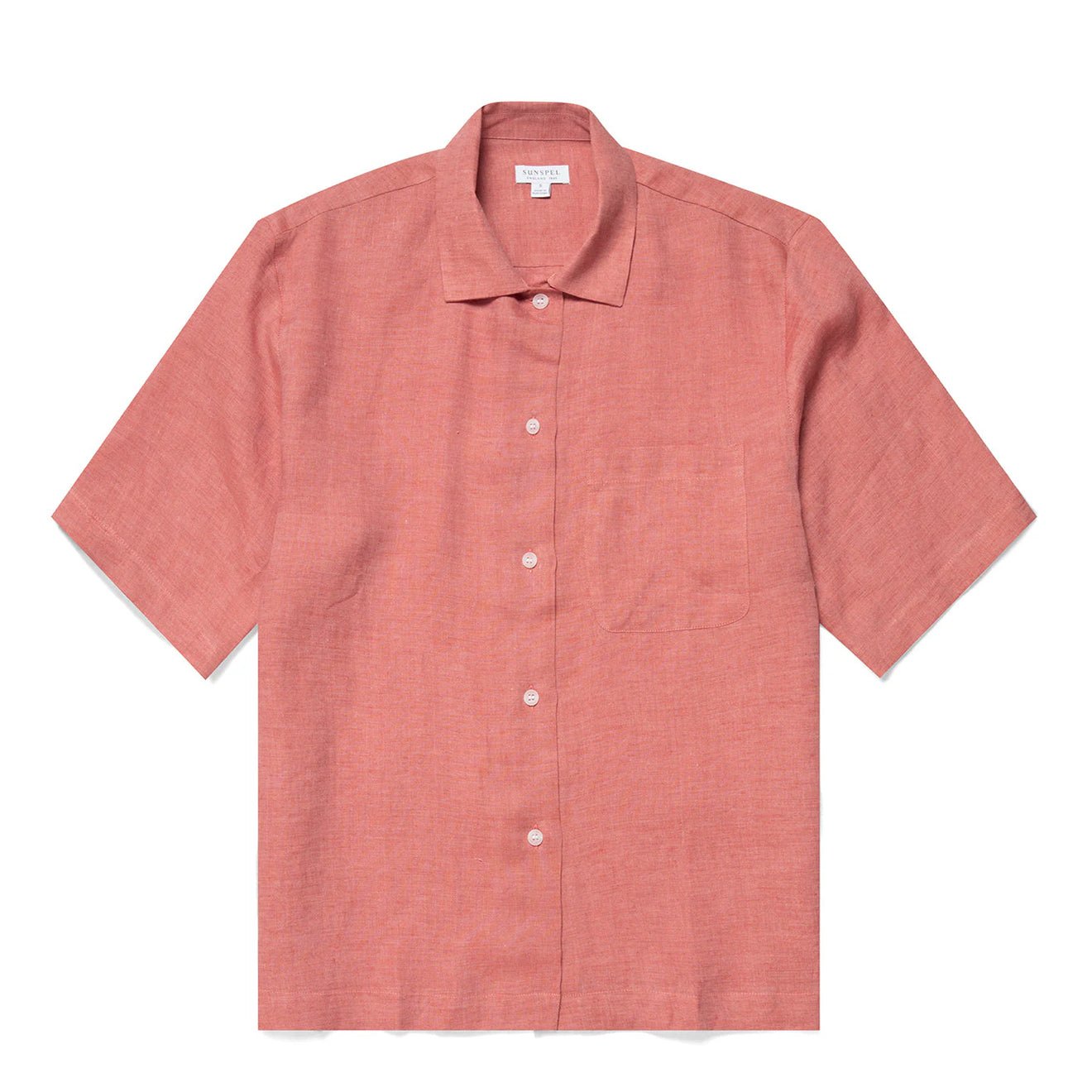 Sunspel Womens S/S Shirt Burnt Sienna - pam pam