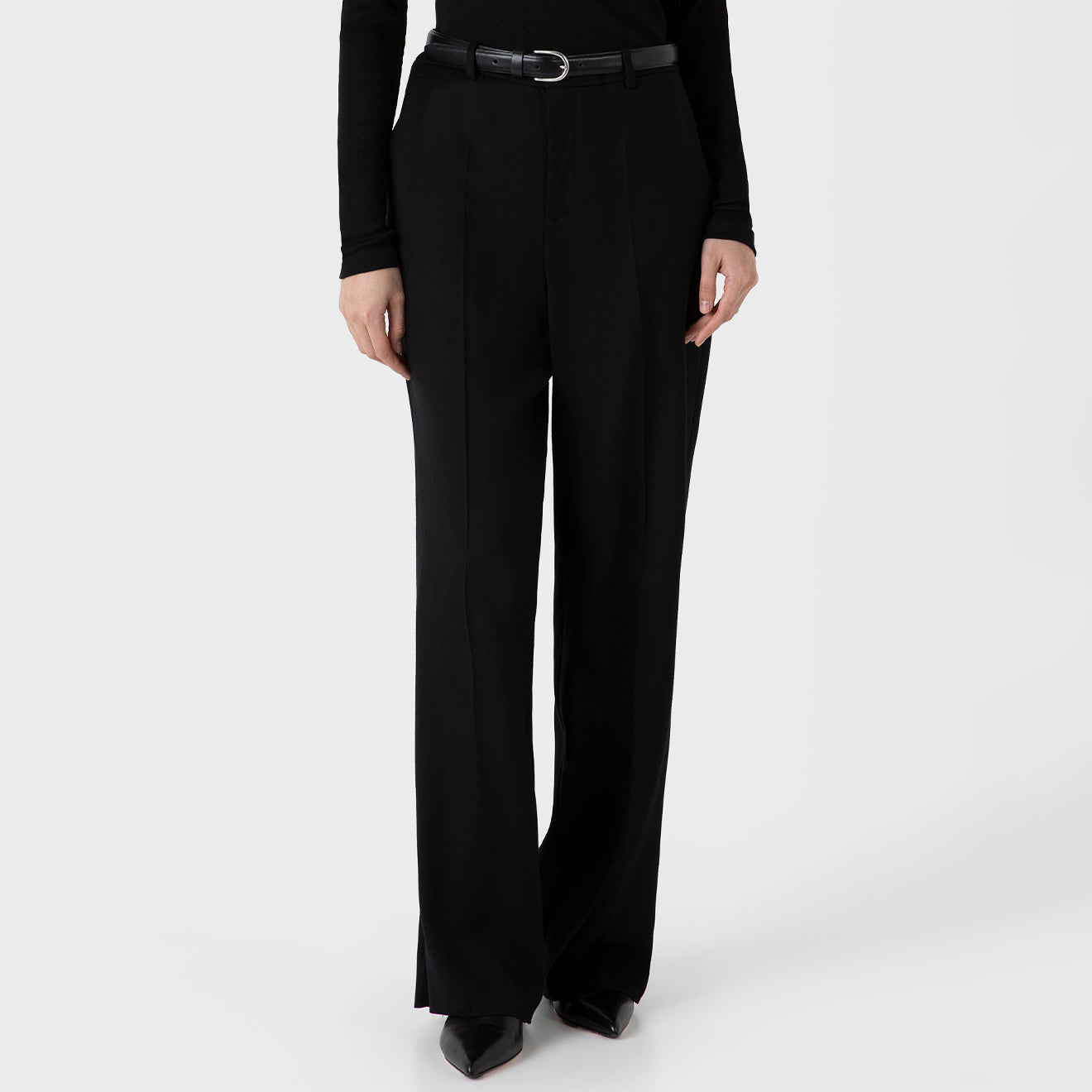 Sunspel Womens Tailored Trouser Black - pam pam