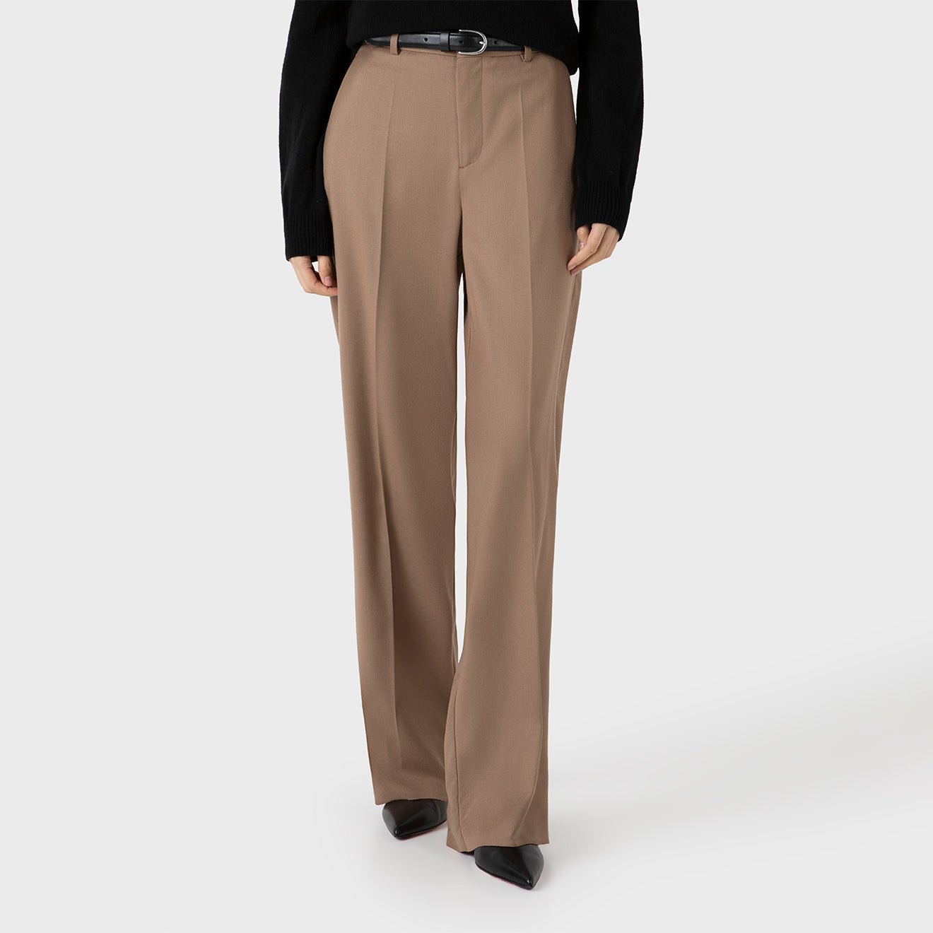Sunspel Womens Tailored Trouser Light Camel - pam pam