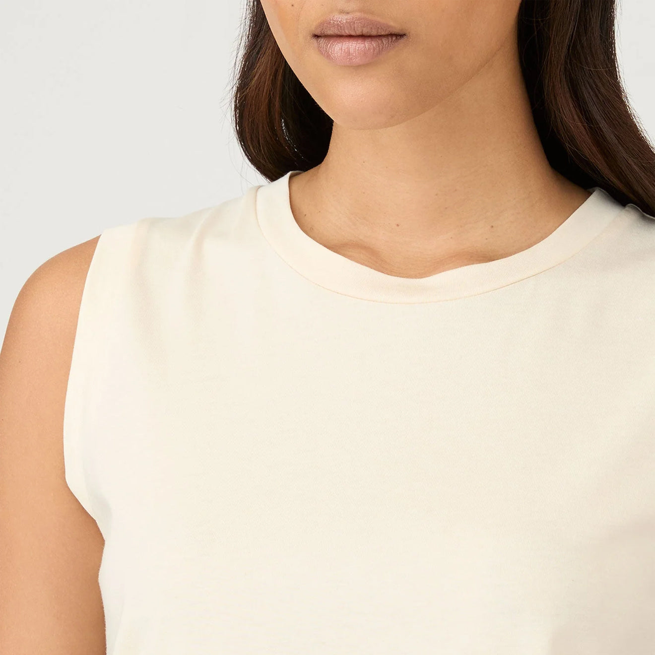 Sunspel Womens Tank T-Shirt Undyed