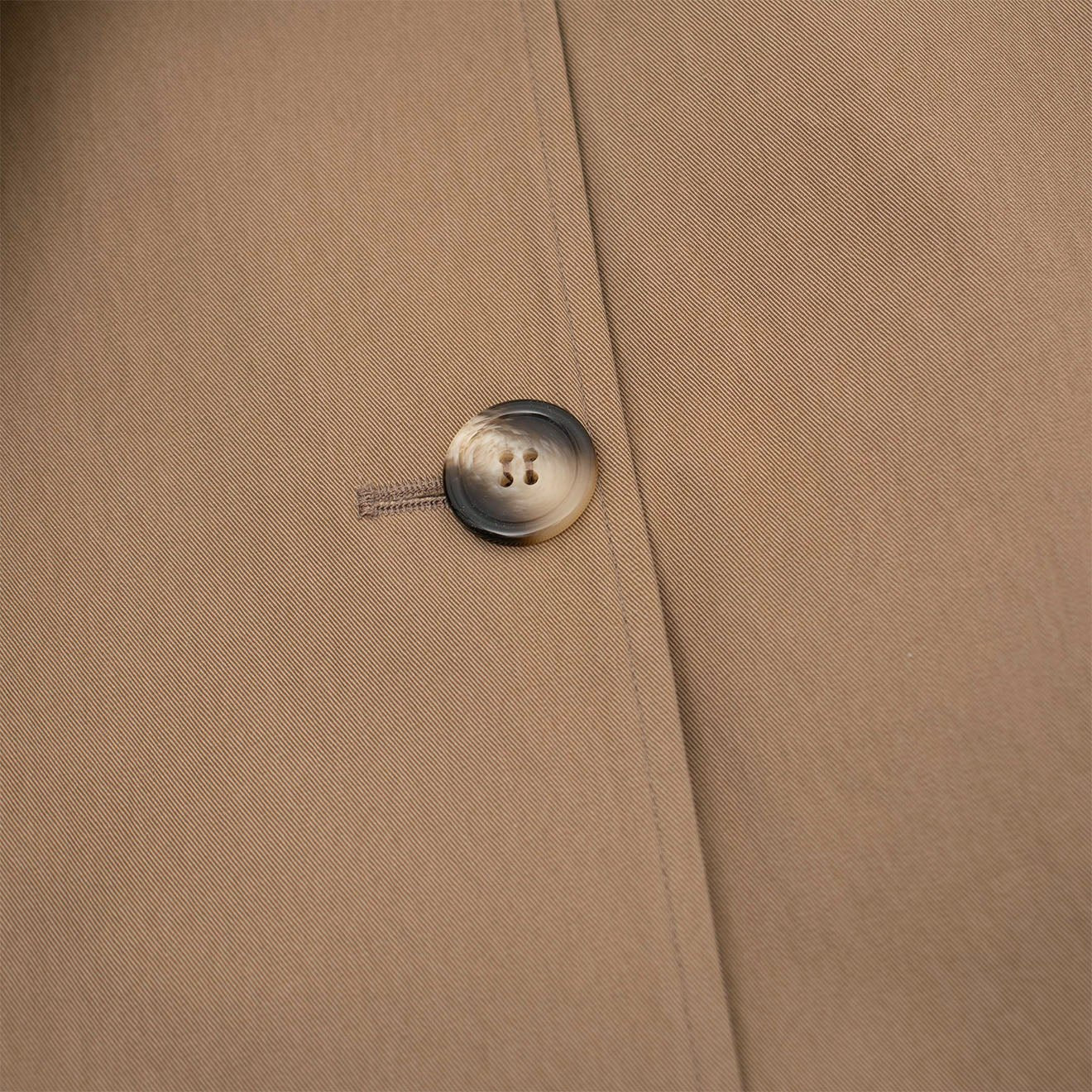 Sunspel Womens Trench Coat Dark Stone - pam pam