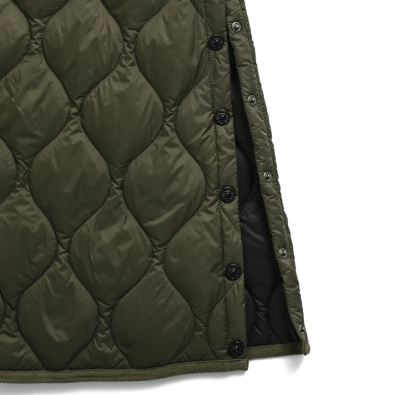 Taion Womens Military Snap Button Down Skirt Dark Sage Green - pam pam