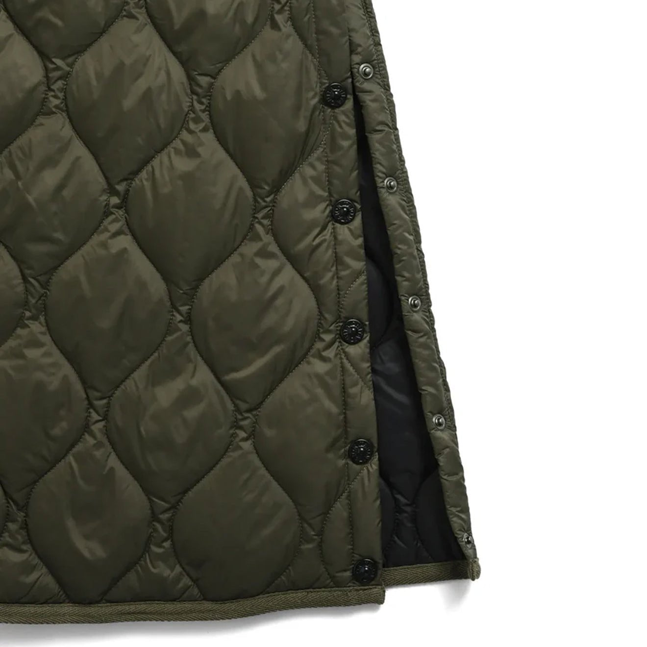 Taion Womens Military Snap Button Down Skirt Soft Shell Dark Olive - pam pam