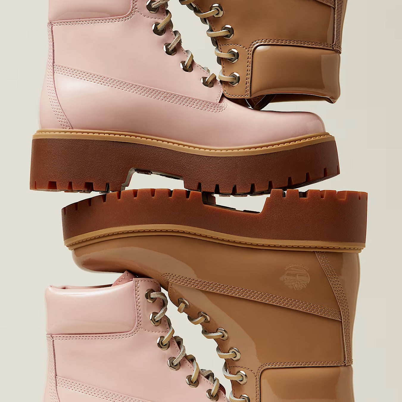 Timberland Womens Stone Street 6-Inch Waterproof Platform Boot Beige - pam pam