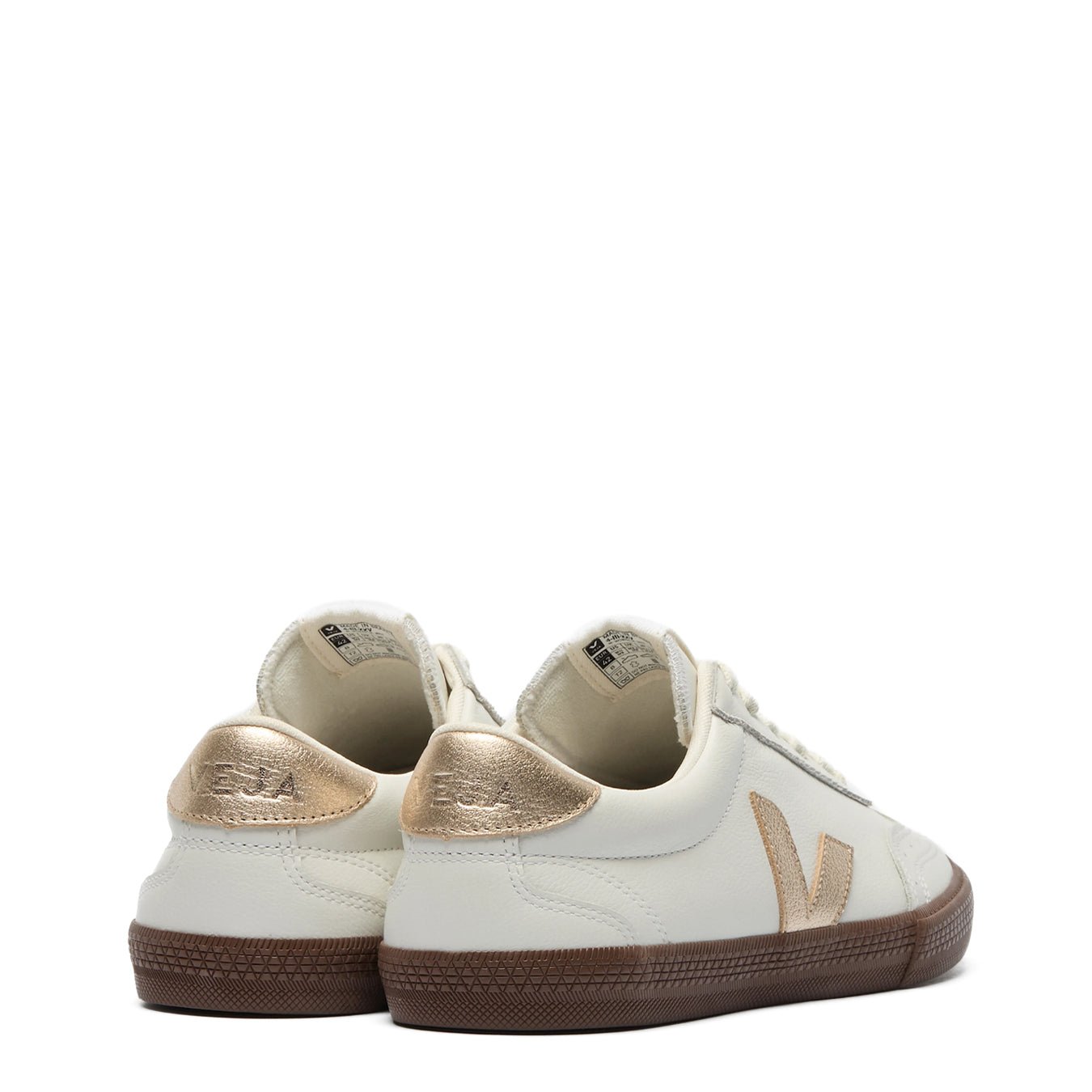 Veja Womens Volley Leather Trainer White Platine Bark