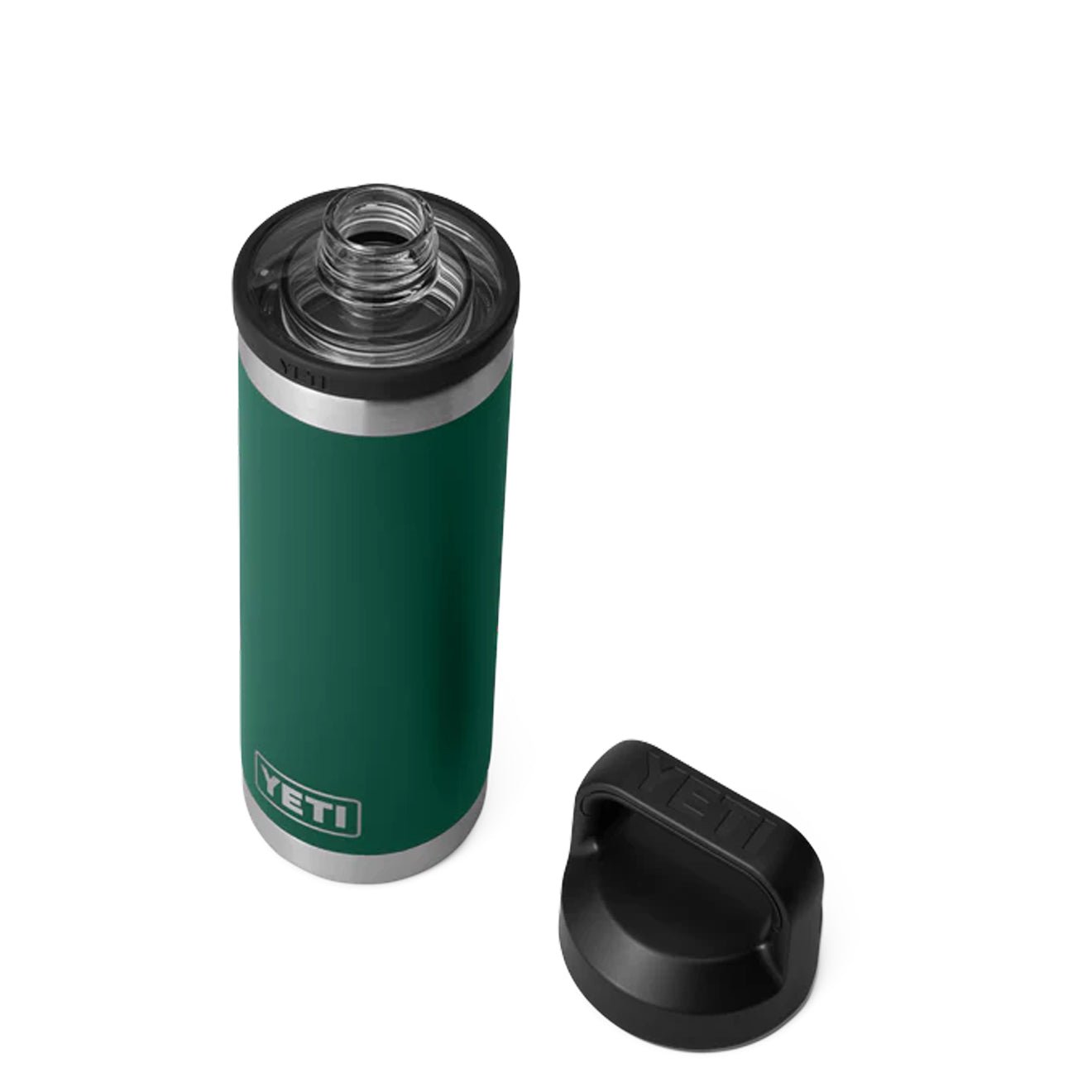 YETI Rambler 18 oz Bottle Chug 18 oz Black Forest Green - pam pam