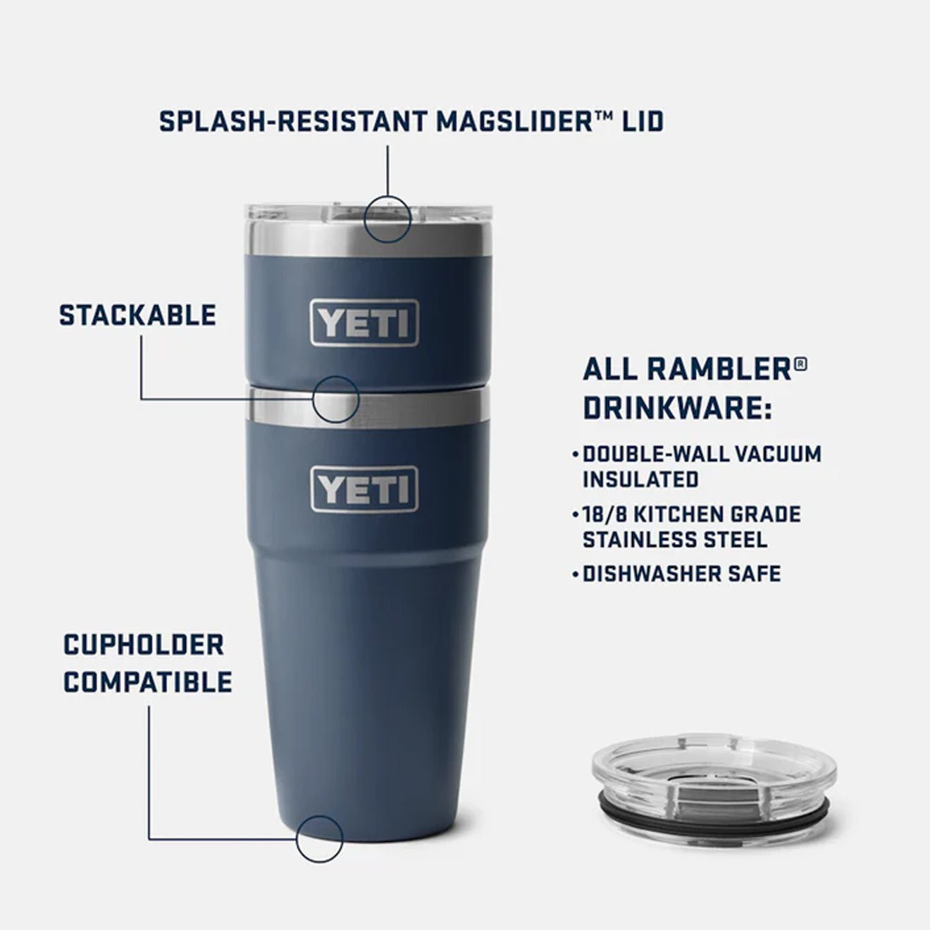 YETI Rambler 20oz Stackable Cup MS Pace Purple