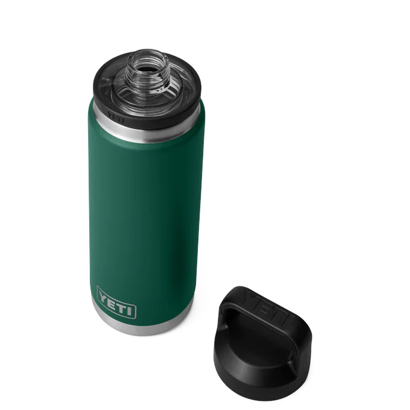 YETI Rambler Bottle Chug 26 oz Black Forest Green - pam pam