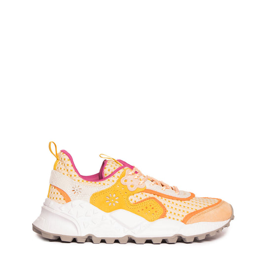 Flower Mountain Womens Koetsu Suede Checkered Beige / Ocra