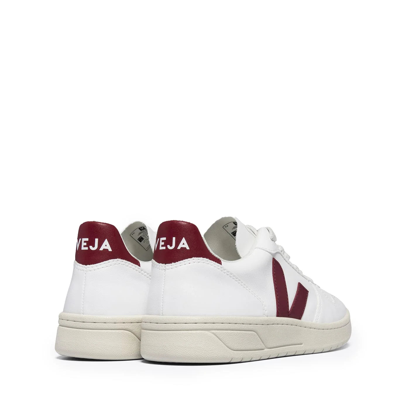 Veja Womens V-10 White Marsala