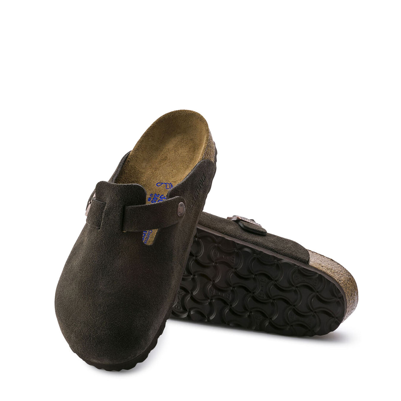 Birkenstock Womens Narrow Boston Suede Leather Mocca