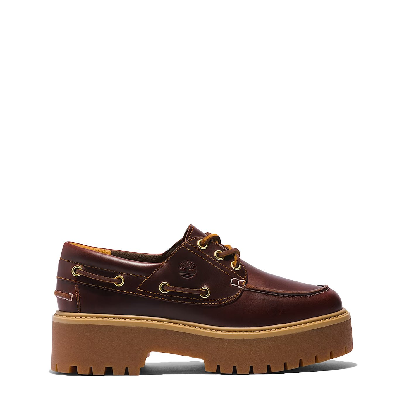 Timberland Womens Stone Street Platform Boat Shoe Rootbeer - pam pam 