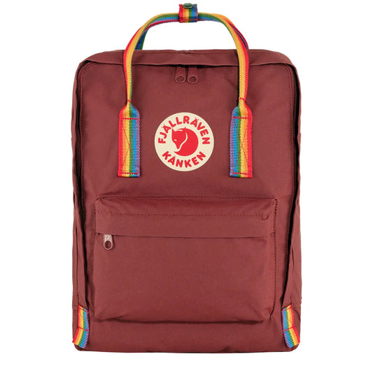 Fjallraven Kanken Classic Backpack Ox Red / Rainbow Pattern