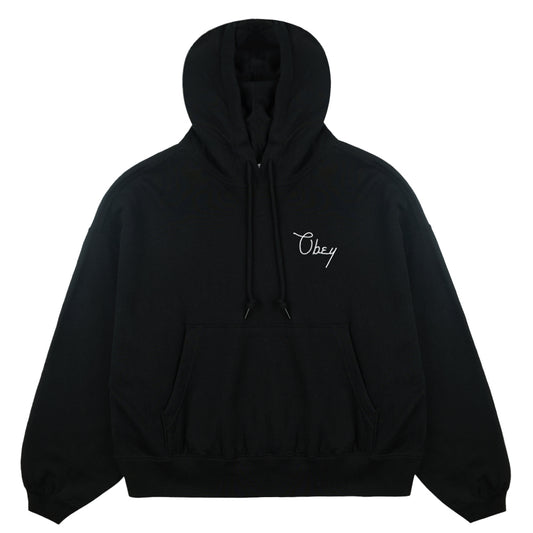 Obey Womens Cities Cropped Hood Black - pam pam