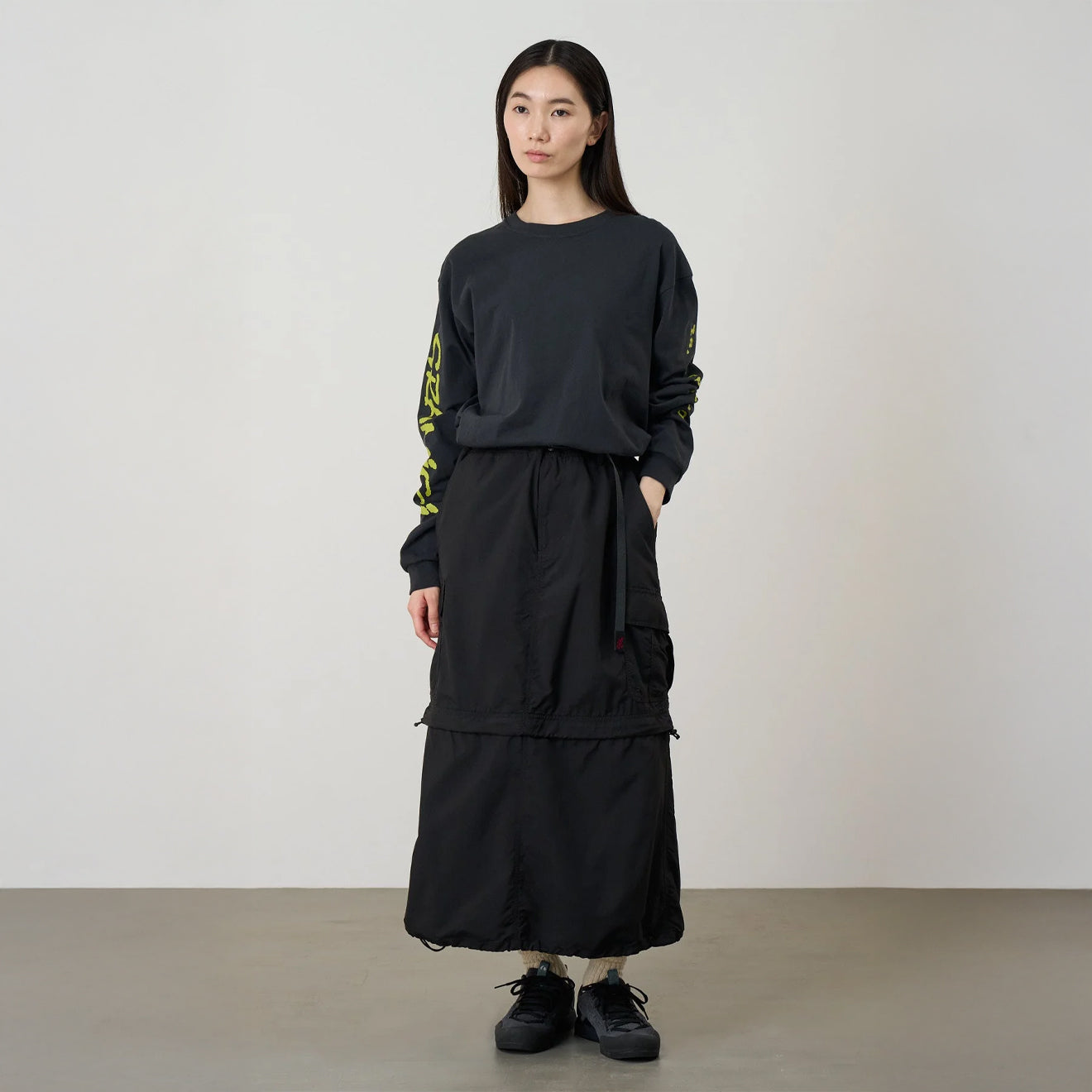 Gramicci Womens Convertible Cargo Skirt Black