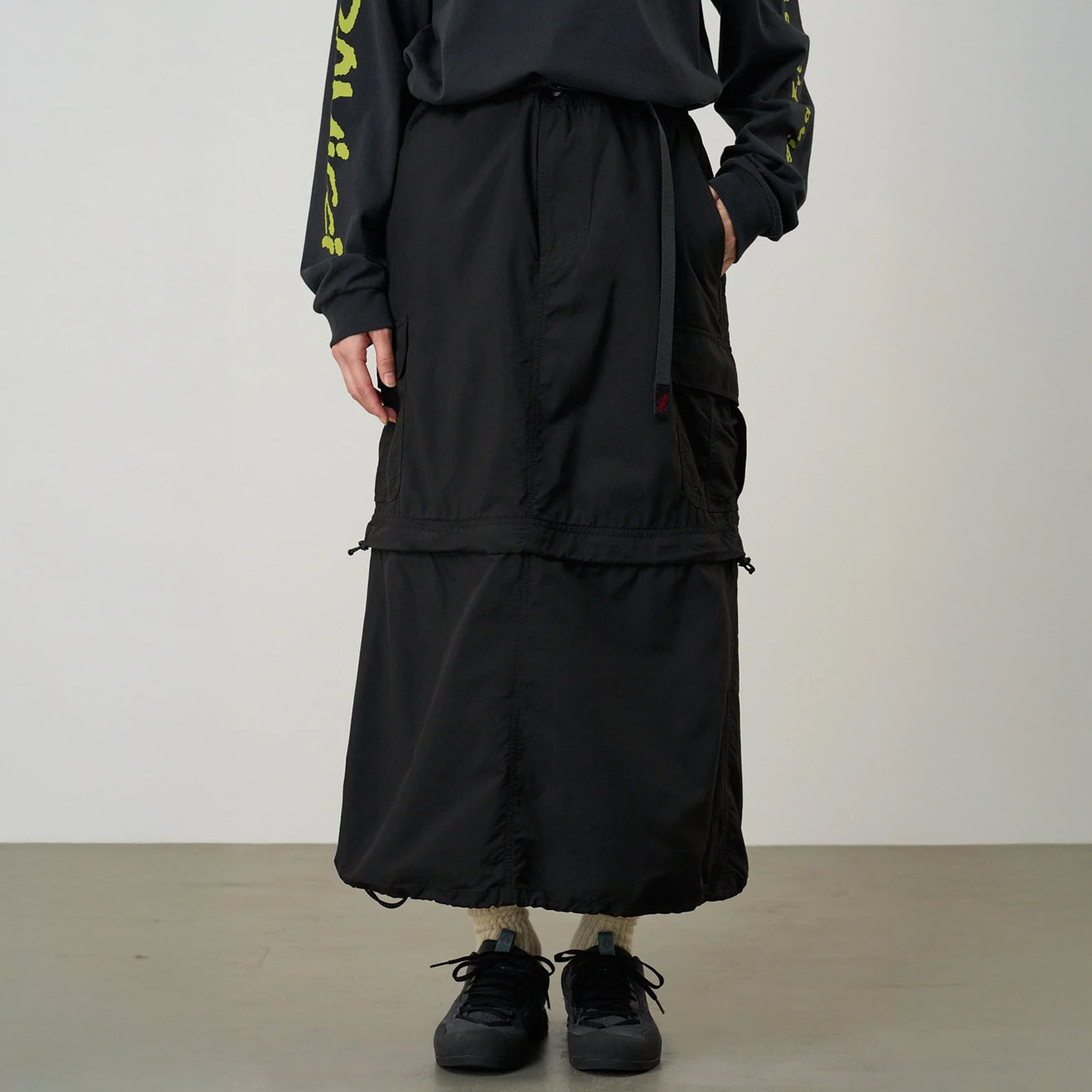 Gramicci Womens Convertible Cargo Skirt Black