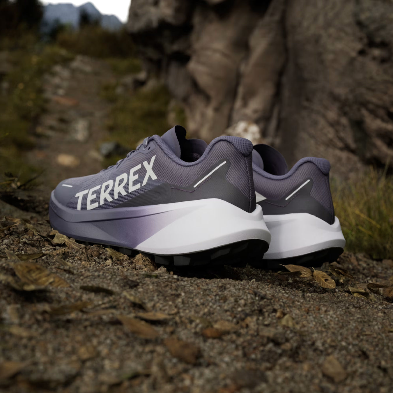 Adidas Terrex Womens Agravic 3 Trail Running Shoes Preloved Violet / Grey One / Powder Plum - pam pam 