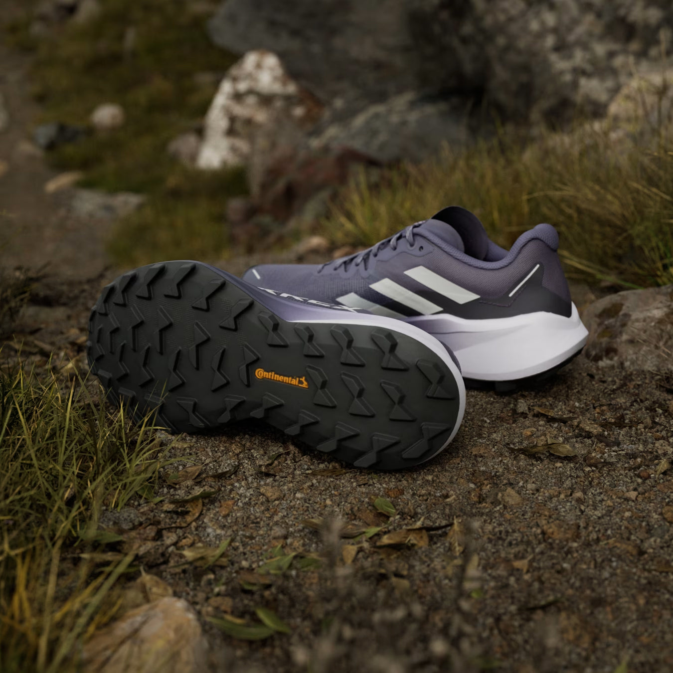 Adidas Terrex Womens Agravic 3 Trail Running Shoes Preloved Violet / Grey One / Powder Plum - pam pam 