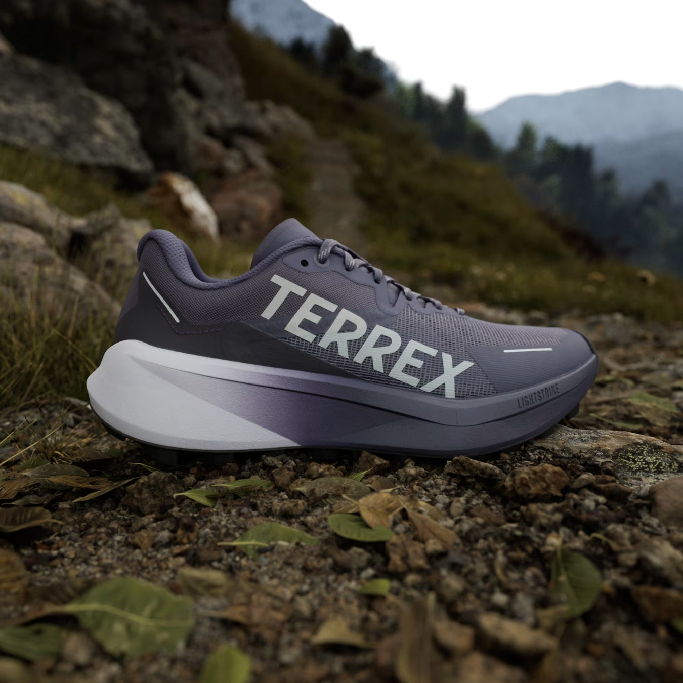 Adidas Terrex Womens Agravic 3 Trail Running Shoes Preloved Violet / Grey One / Powder Plum - pam pam 