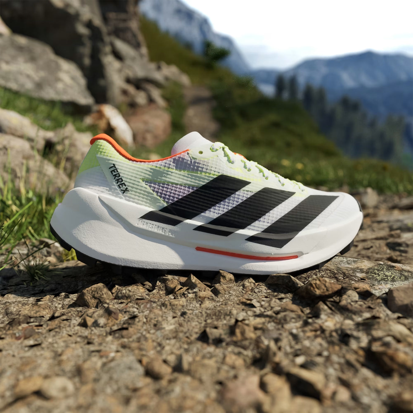 Adidas Terrex Womens Agravic TT Trail Running Shoe Cloud White / Core Black / Impact Orange - pam pam 