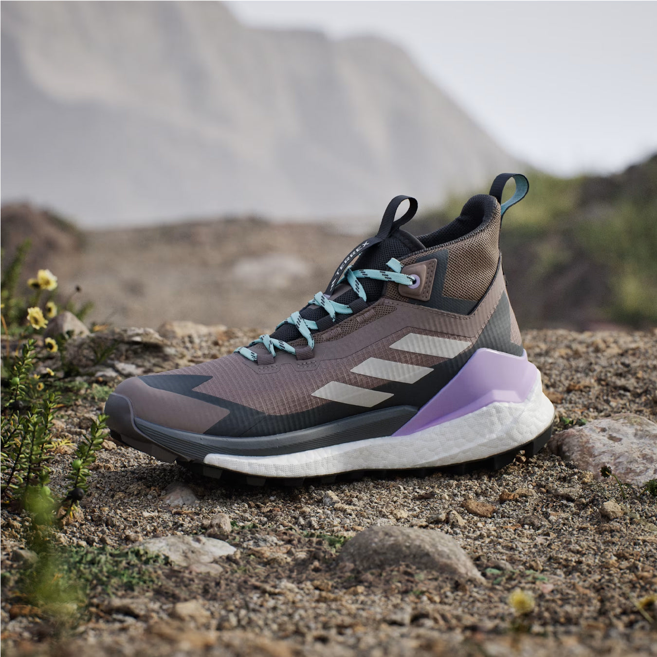 Adidas Terrex Womens Free Hiker 2.0 Gore-Tex Hiking Shoes Trace Brown / Beige / Carbon - pam pam 