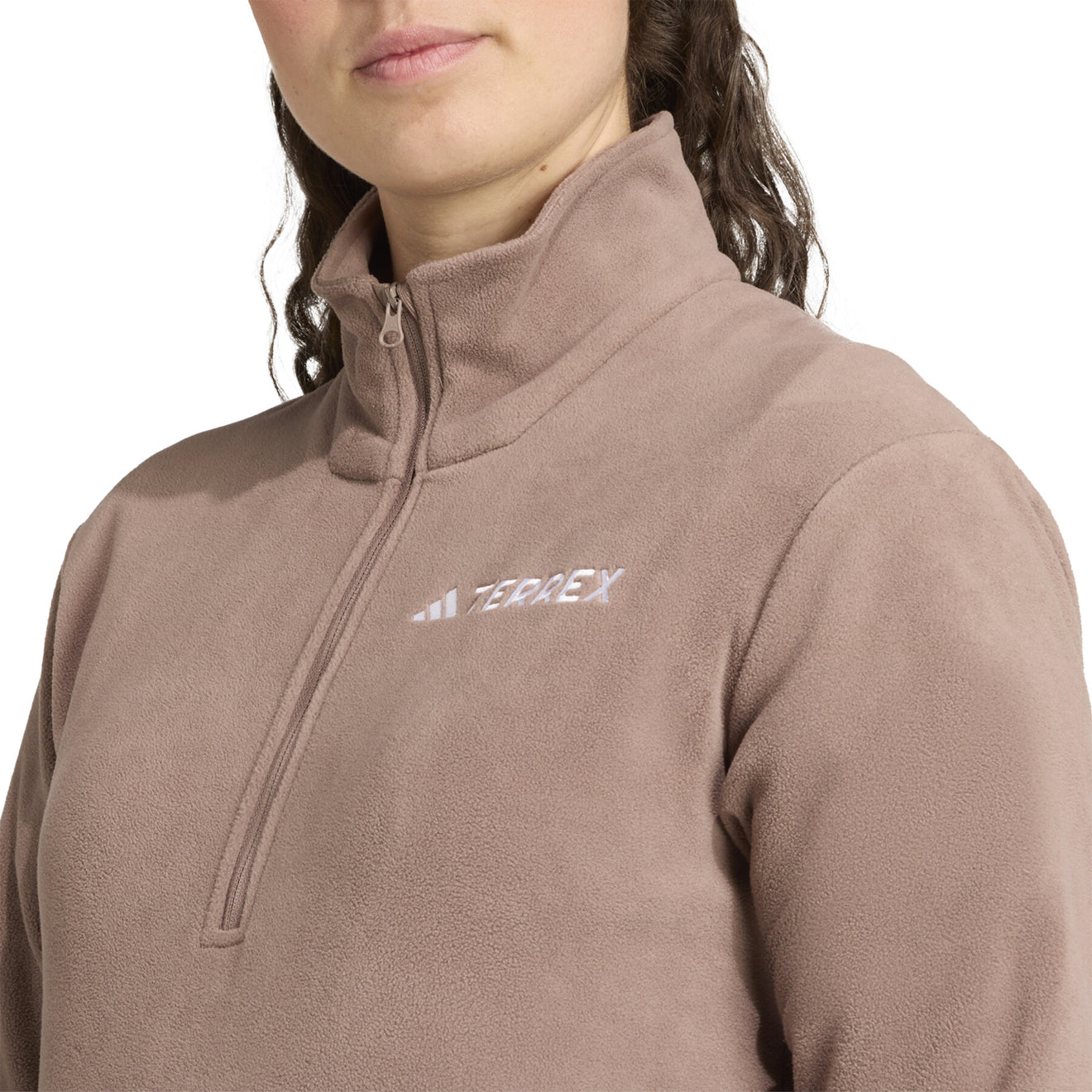 Adidas Terrex Womens MT Halfzip Fleece Trace Brown - pam pam 