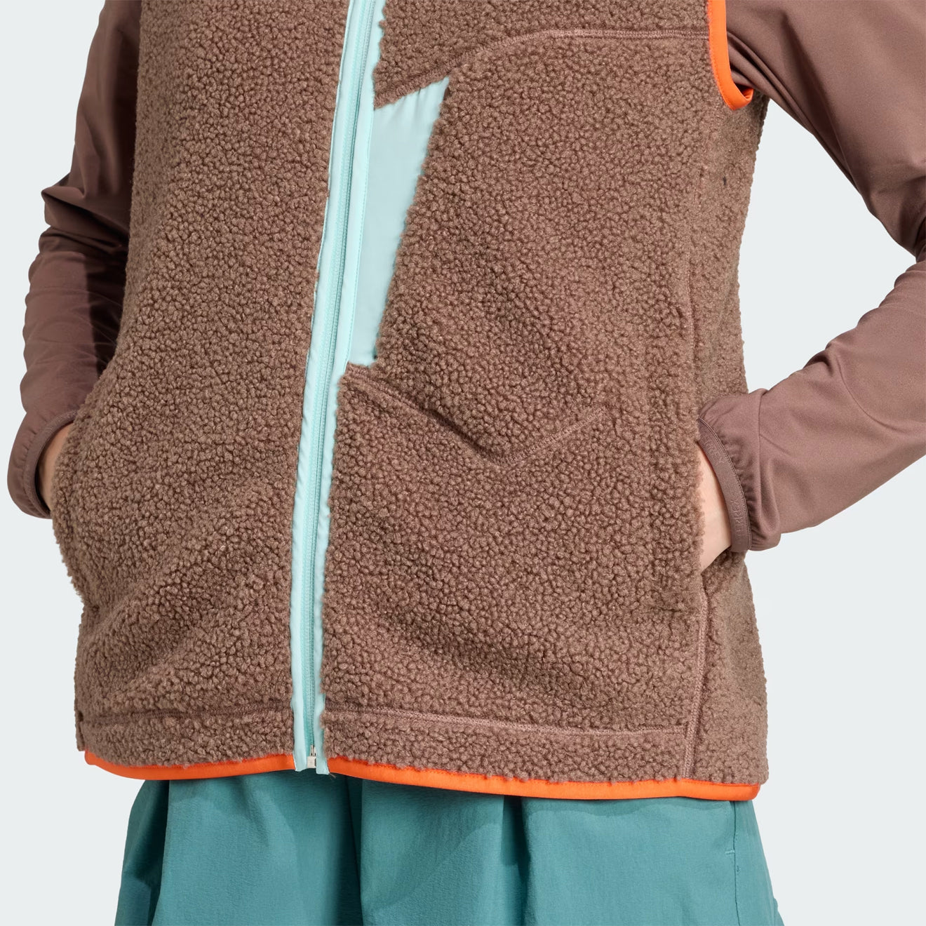 Adidas Terrex Womens XPL Fleece Vest Earth Strata - pam pam 