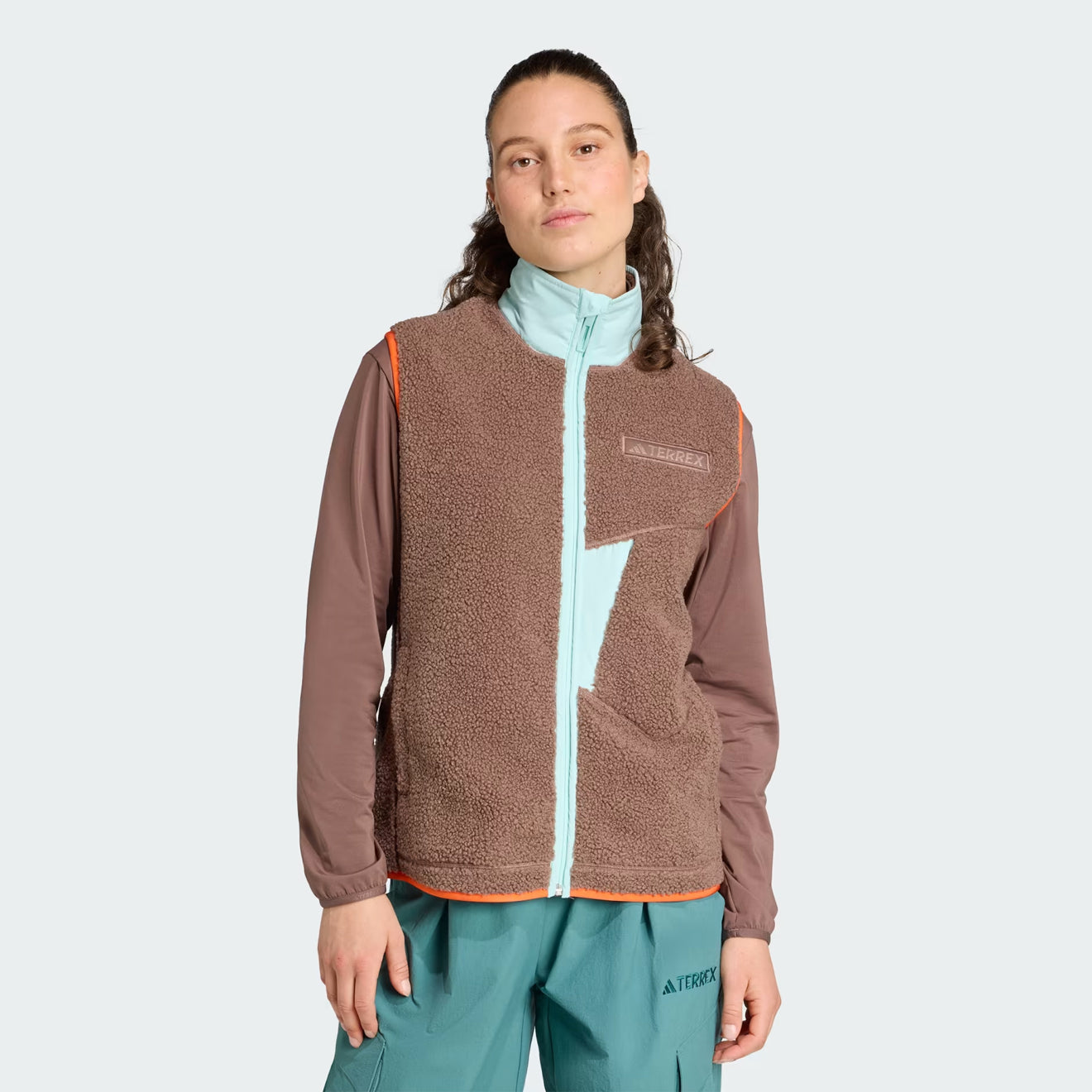 Adidas Terrex Womens XPL Fleece Vest Earth Strata - pam pam 