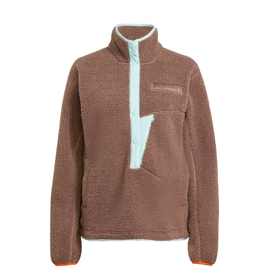 Adidas Terrex Womens XPL Pile Snap Fleece Earth Strata / Semi Flash Aqua - pam pam