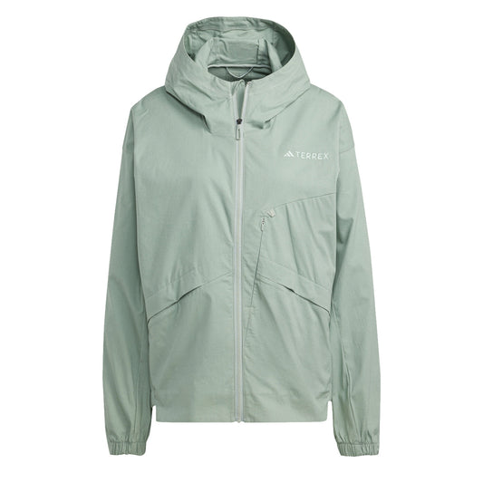 Adidas Terrex Womens Xploric Waterproof Jacket Silver Green